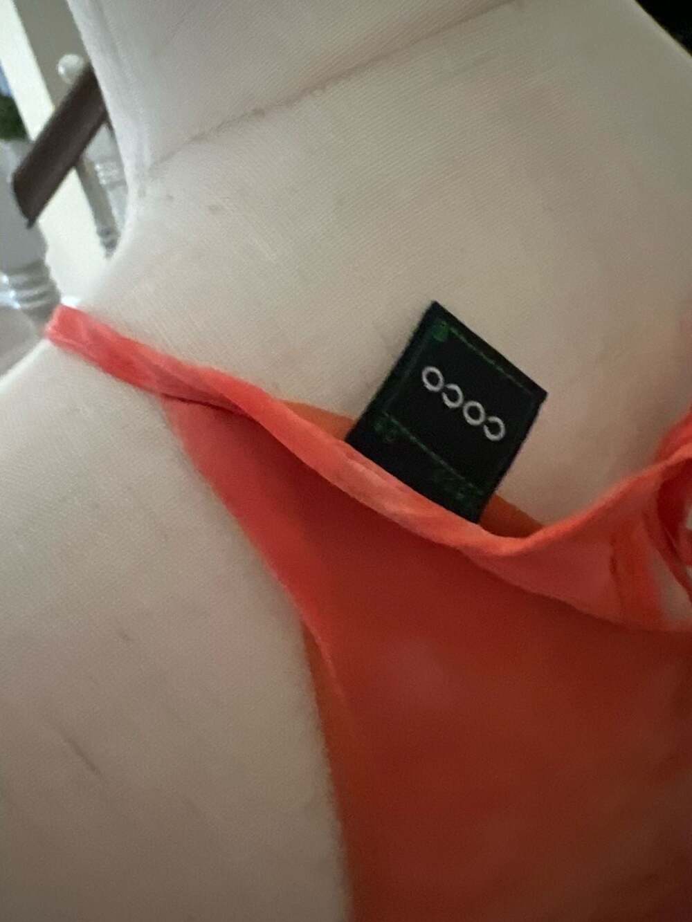 Coco Orange Tie Dye Halter Neck Mesh Midi Dress Size S
